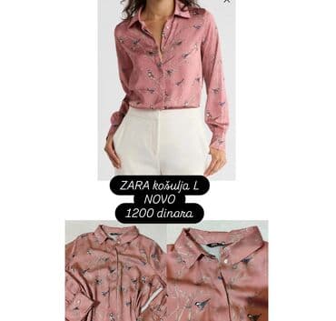 Zara, L, Saten, Sa ilustracijom, bоја - Roze na lalafo.rs Zara, L, Saten, Sa ilustracijom, bоја - Roze