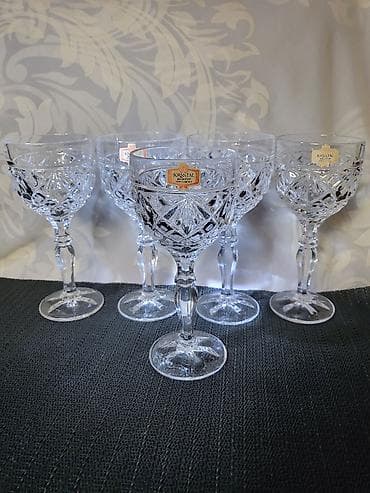 čaše za rasad cena: Case kristal Zajecar za vino iz 70ih. Case kristal rucna — 4