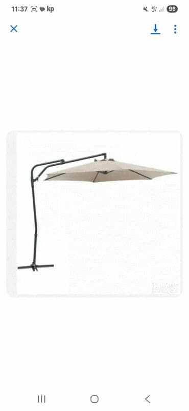 aluminijumski kazan za mast: Banana Suncobran 3m Prečnik suncobrana: 3 m Visina: 2.43 m Broj — 3