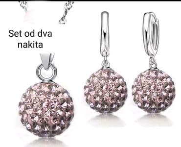 zara helanke sa slicem: Set: Earrings, Necklace, Pendant, Material: Cubic zirconia — 5