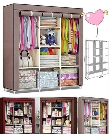 stilske rucice za namestaj: 🥁🥁 Ponovo dostupan 🥁🥁 🛍️ 🧥 🎀 SKLOPIVI PLATNENI ORMAN SA METALNOM — 3