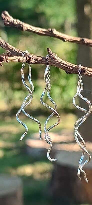 pidzame koje svetle u mraku prodaja: Earrings set, Handmade, Material: Silver — 2