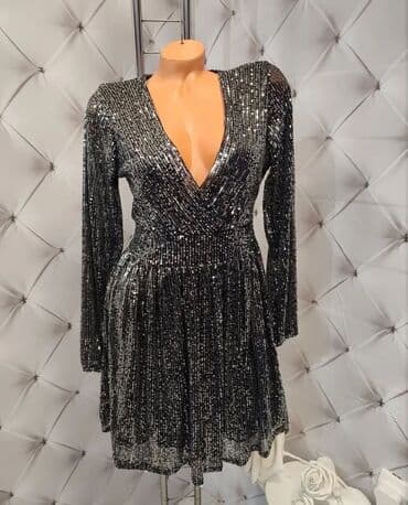 Swimwear: 0101 Brand M, color - Silver, Cocktail, Long sleeves — 4