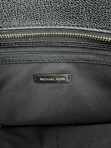 torba za tenis: Michael Kors kožna torba – crna tote/šoper silueta - Materijal — 3
