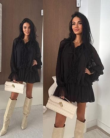 Lične stvari: 💫💫Lepršava mini haljina sa volanima - Kroj: romantična, A-linija; — 3