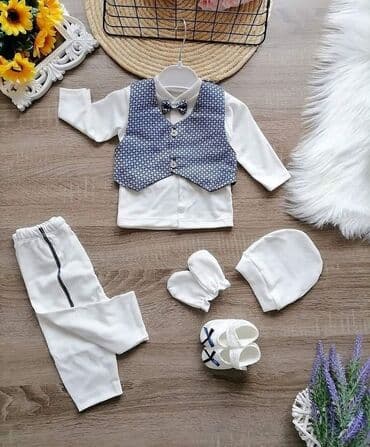 kacketi za bebe: Komplet: Košulja, Pantalone, Prsluk — 8