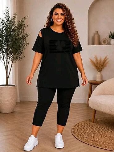 Komplet za svakodnevno nošenje – plus size. - Tunika kratkih rukava i
