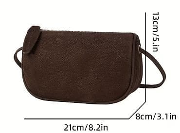torbe guess akcija: Mini torba preko ramena – tamno braon - Materijal: mekana tekstura — 3
