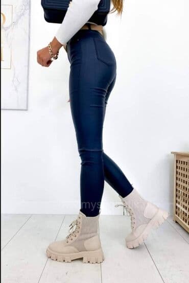 kozne helanke za punije: Hit pantalone od eko koze za puniji i vitkiji stas u puno lepih boja - — 17