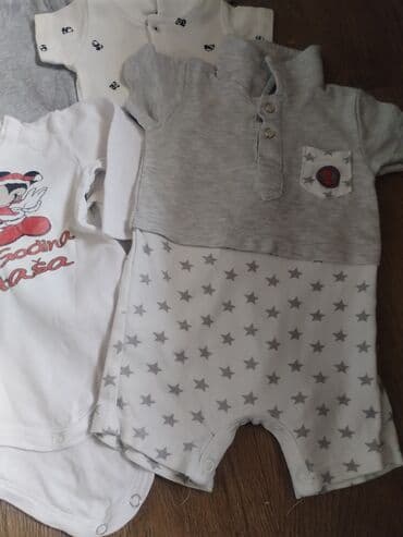 jednodelni skafanderi za decu: Paket: Bodiji, Unisex, uzrast: 3-6 meseci — 3