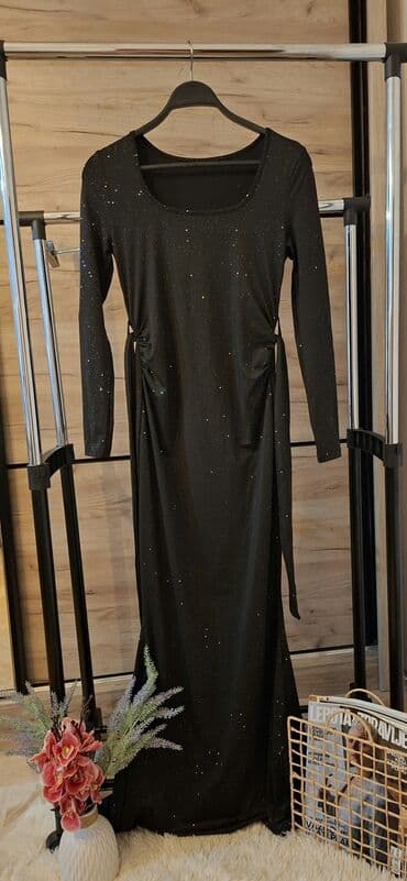 zara helanke sa prorezom: M (EU 38), color - Black, Evening, Long sleeves — 2