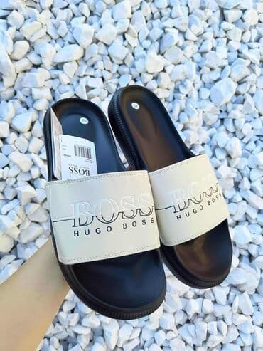 bele papuce sa platformom: Hugo Boss, veličina - 46 — 1