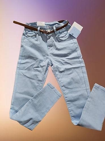 pandora slova privesci: Ženske push up pantalone svetlo plave boje, idu po veličinama — 1