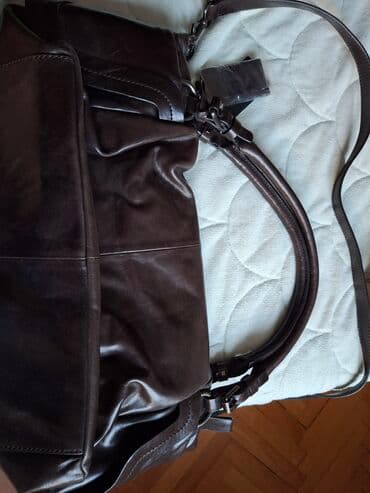 maslinasta torba: Torba za rame, Materijal: Koža — 6