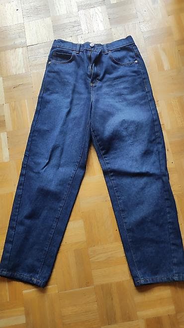 Muške decije farmerke Levinski – tamno plavi džins - Model sa visokim