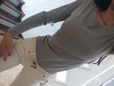 Majice dugačkih rukava: Basic bluza siva s — 5