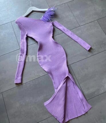 Women's Clothing: 🤎New,,Glory’’Knitted dress🤎Velicine:(Uni)S M L Boje:Lila Crna i Kamel — 2