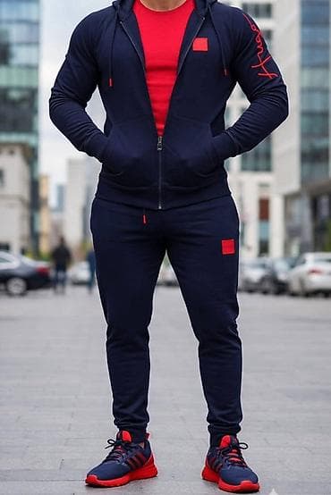 levis duks muski: Trenerka Hugo Boss, bоја - Tamnoplava — 1