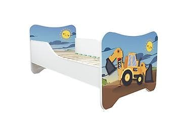 trosedi na razvlacenje forma ideale: Dečiji krevet za dečake 160×80 cm – Happy Kitty Excavator Šifra — 2