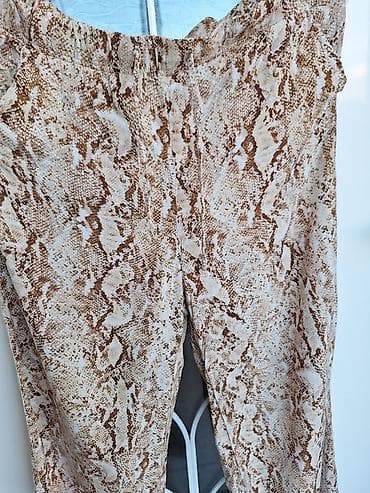 lancic za struk: Ženske pantalone Janina – model sa printom zmijske kože - Veličina — 3