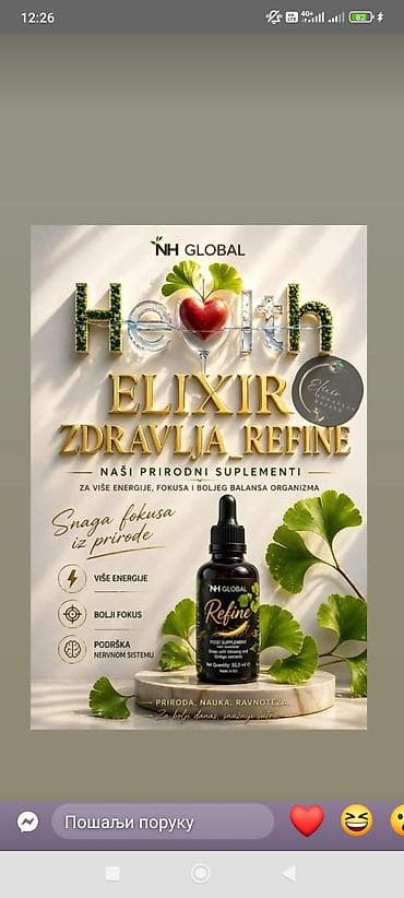 Supplements: NH Global – Refine kapi (prirodni suplement) Opis: - Biljne kapi sa — 2