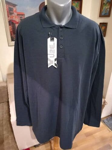 pantalone bez kaisa: Nova velika muska pamucna kosulja sa kragnom Benx Siva 4XL. Odlicna — 1