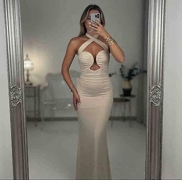 💫Elegantna duga haljina sa ukrštenim bretelama oko vrata i atraktivnim