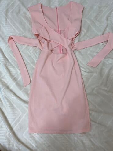 moschino summer dresses: M, color - Pink, Evening, Short sleeves — 1