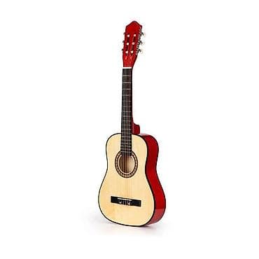 instrumenti od kartona: VELIKA DRVENA GITARA ZA DECU – crvena Šifra proizvoda — 4