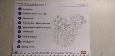 test iz engleskog za 3 razred: Radionicka knjiga za Aprilia Shiver-Dorsoduro 900 ccm. 66 str.eng — 2
