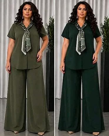 Plus size Ženski komplet sa maramom – elegantan i udoban Veličine