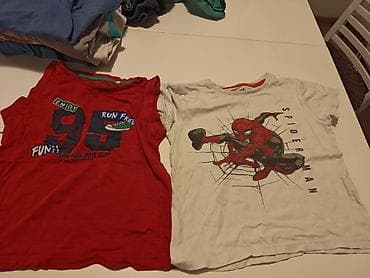 T-shirts: Komplet dečije garderobe (dečak), razni komadi sa motivima — 6