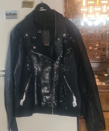 zenske patike n: Ženska bajker jakna sa šljokicama - Model: kratka bajker/“moto” jakna — 3