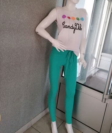 push up helanke new yorker: S (EU 36), Pamuk, bоја - Zelena — 1