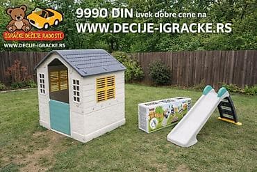 Food products: Komplet kućica + tobogan (više boja) - Dečija baštenska/igraonička — 1