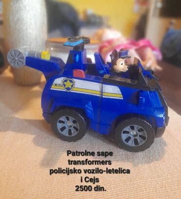partizanov dres za decu: Patrolne šape veliki transformers letelica i figura Čejsa — 1