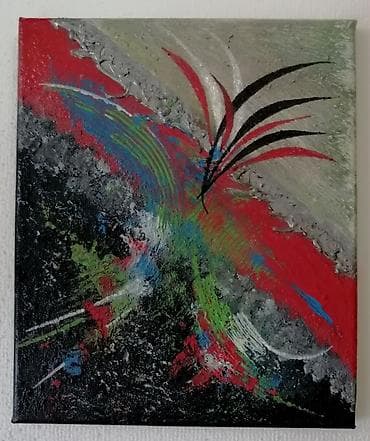 Umetnička slika na platnu sa blind ramom 30x25cm rađena akrilnim