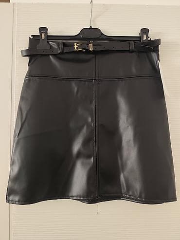 šorc suknja: M.starry crna mini suknja od eko kože NOVO - Model: ravna mini suknja — 1