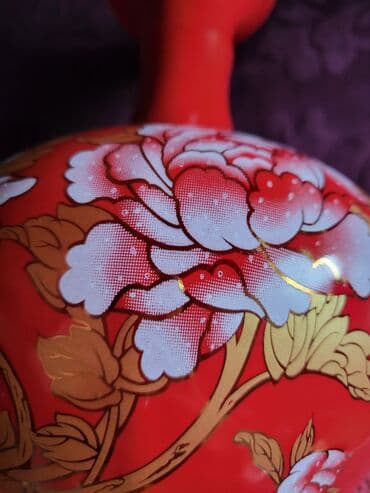 male ikebane za stolove cena: Vaza nova iz 40,50ih. jing dezen kineski porcelan zar crvene — 14