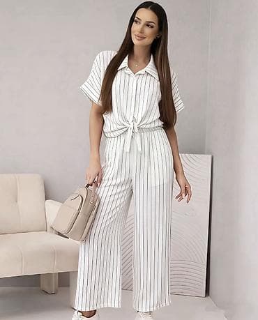 drzac za pantalone: ✅Ženski komplet – košulja i pantalone sa prugama
✅2700 din — 4