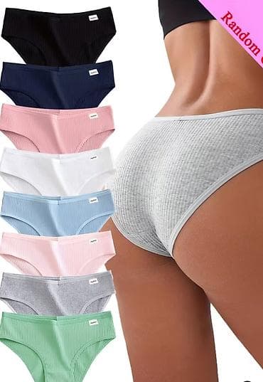 ps papuce bele: Ženske pamučne gaćice – set 6 kom.vel XL (nasumične boje) - Model — 3