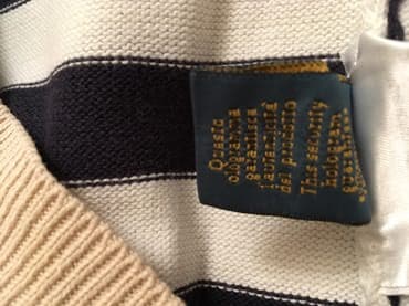 sweatshirt h m: Odličan, kao nov La Martina džemper, M veličina, beli sa teget prugama — 12