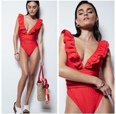 sinsay online kupaci: M (EU 38), Polyester, Single-colored, color - Red — 1