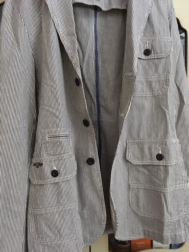 zara kompleti sako i pantalone: Soul Edge prugasta strukirana lagana jakna veličine L, bez postave — 1