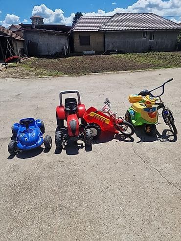 pandora narukvice za decu: Set de dečjih vozila na guranje i pedale - Plavi karting-auto na — 1