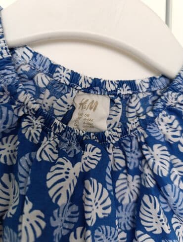 c a tunike: H&M, Cotton, Floral, color - Light blue — 2