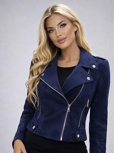 ponco cena: AKCIJA!!! Ženske jaknice od velura – model biker kroja. - Materijal — 6