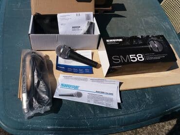 Zvučnici i stereo sistemi: Shure SM-58, nov mikrofon sa kablom i drzacem. fixno 40e. (ovi — 2
