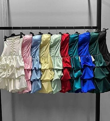 kraljevski plava haljina: Koktel/Maturska haljina mini dužine sa korzet gornjim delom bez — 4