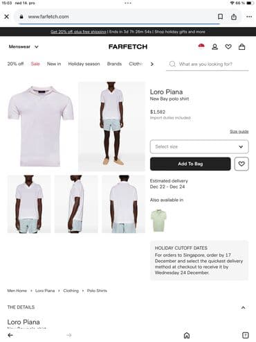 havajske kosulje: Original Loro Piana kosulja 41 /KOSULJA OD 1000€ 100% extra fine — 6